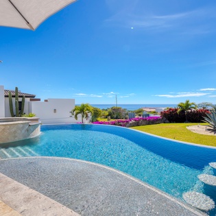 Poolside with incredible ocean views