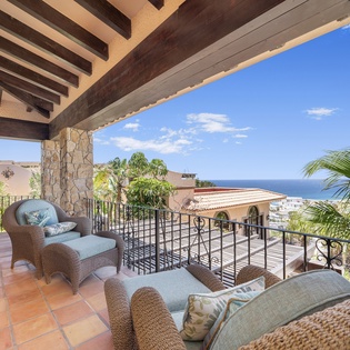 En suite terrace with ocean views