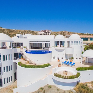 Bird's eye view of villa