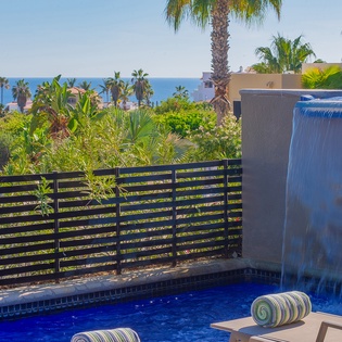Poolside with ocean views