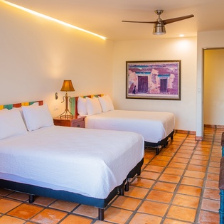 Bedroom suite with 2 queen beds