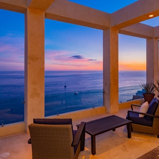 Sunset views on the Spacious outdoor terrace