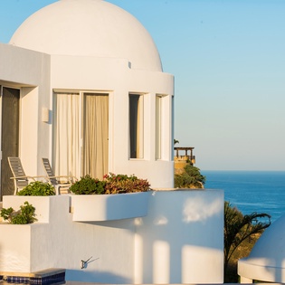 Exterior of villa with ocean view