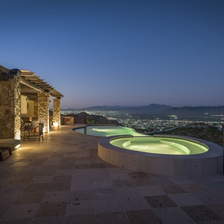 Infinity pool with city and ocean view -42