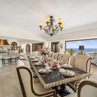 Dining area with ocean views