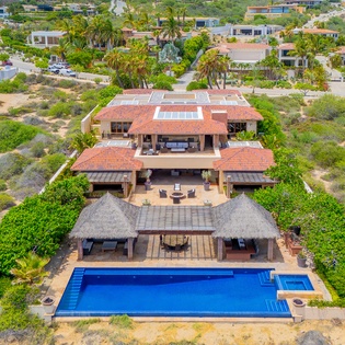 Bird's eye view of villa