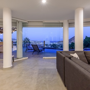 Living area with patio access
