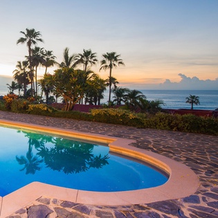 Poolside with ocean views