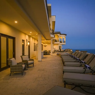 Patio at night