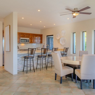 Separate dining area