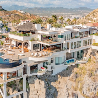 Aerial view of villa
