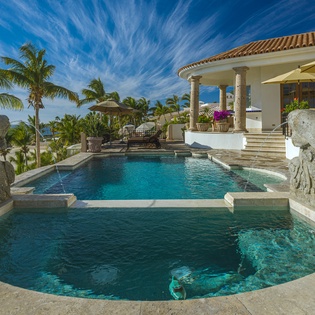 Poolside patio