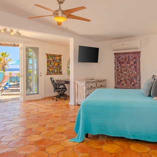 Bedroom suite with patio access