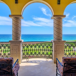 Balcony with ocean views