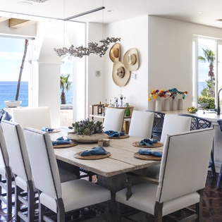 Dining area with ocean views