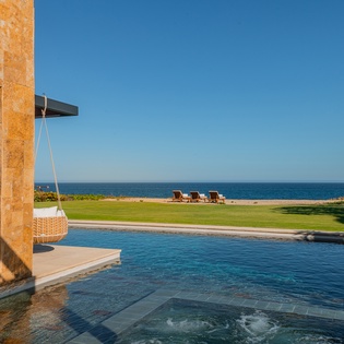 Pool area and ocean view