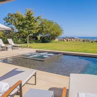 Poolside with ocean view