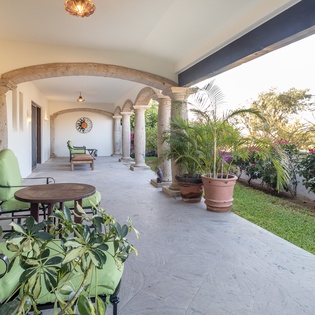 Outdoor space with seating area
