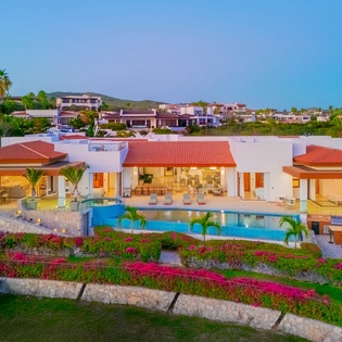 Bird's eye view of villa