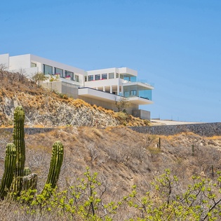 Aerial view of villa