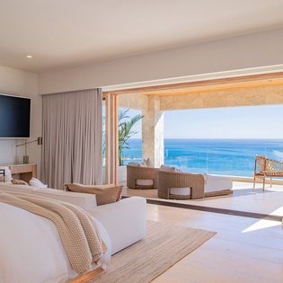 Bedroom suite with ocean views