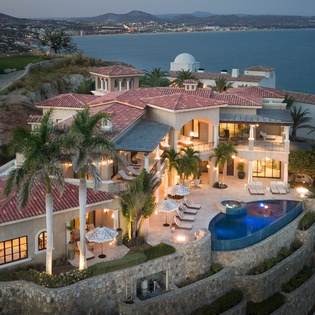 Bird's eye view of villa