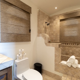 En suite bathroom with walk in shower