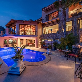 Poolside patio