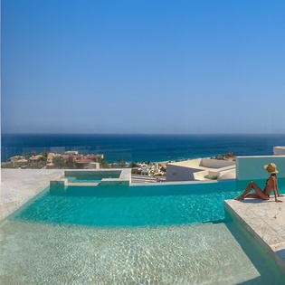 Dive into your private infinity pool where crystal-clear waters blend seamlessly with stunning sea views, creating the perfect escape.