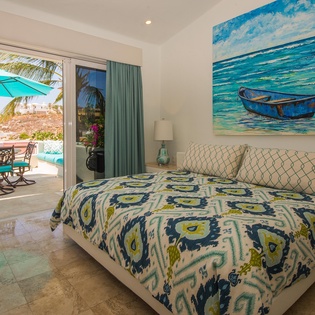 Bedroom suite with patio access