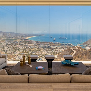 Spacious living room with fantastic views