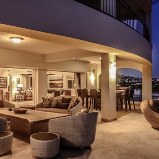 Cozy patio with outdoor dining and fantastic views