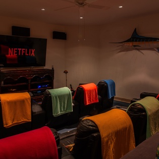En suite movie theater