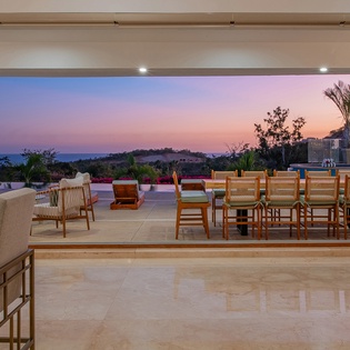 Views looking out to the ocean view patio