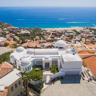 Bird's eye view of villa
