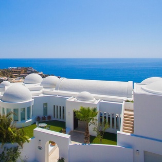 Bird's eye view of villa