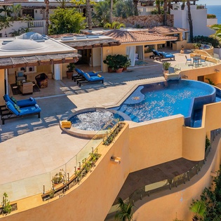 Bird's eye view of villa