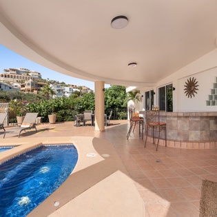 Patio with bar