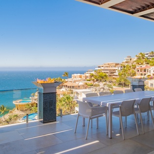 Outdoor dining with incredible ocean view