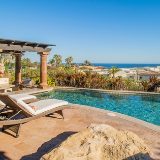 Pool terrace with Sea of Cortez views