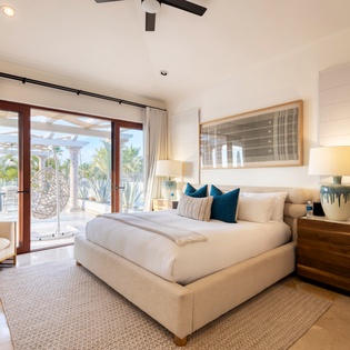 Bedroom suite with patio access