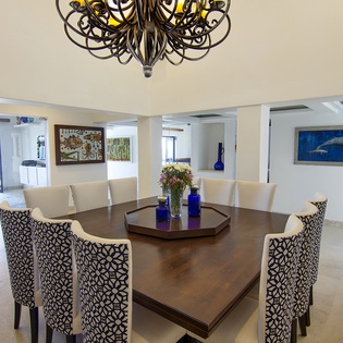 Dining area seating 12
