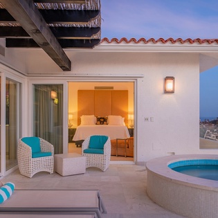 Patio access from bedroom suite