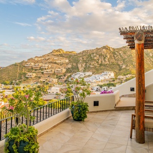 Terrace seating with beautiful view