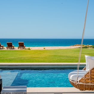 Pool area and ocean view