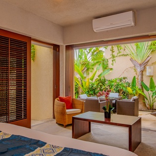 Bedroom suite with private outdoor area