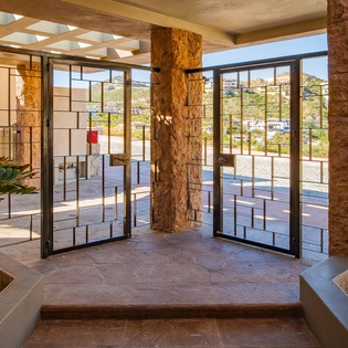 Gate entrance of villa