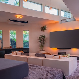 Spacious theater area
