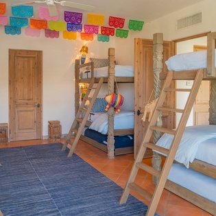 Bedroom suite with 4 sets of bunk beds