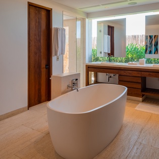 Bathroom with tub